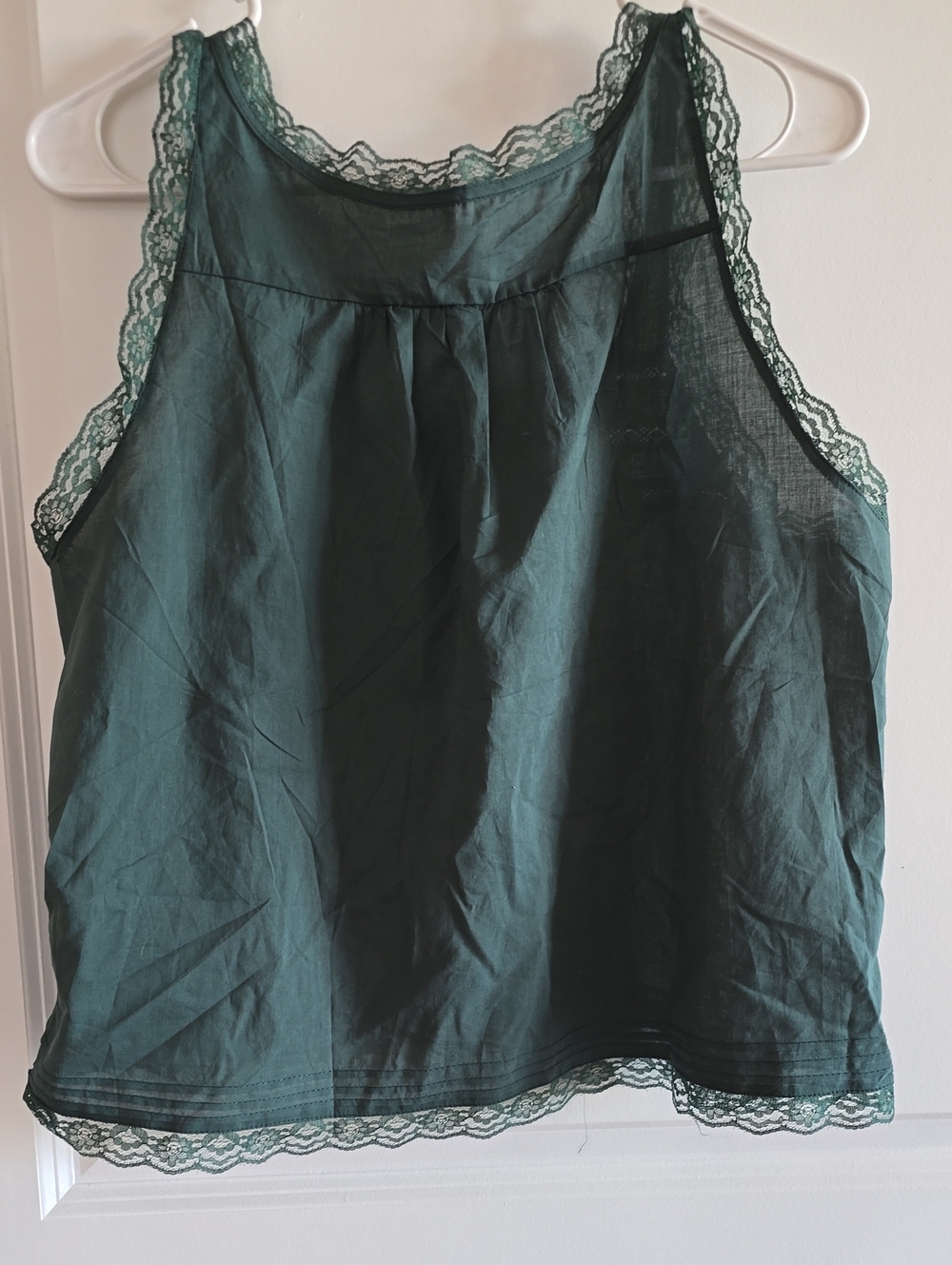🌲Lace Trim Button-Front Tank Top🌲 - Picture 2 of 2
